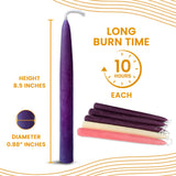 Pure Beeswax Advent Candles - Dipped Style - 5 Pack