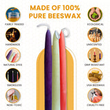 Pure Beeswax Advent Candles - Dipped Style - 5 Pack